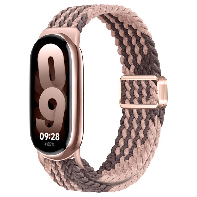 Плетеный нейлоновый ремешок для Xiaomi Watch 10/9/8 Магнитный ремешок-петля для Miband 10 9 8 NFC Спортивный браслет Замена для умных часов