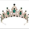 Европейские и американские свадебные головные уборы Большая корона Модная хрустальная корона Повязка на голову для вечеринки по случаю дня рождения Ретро корона королевы