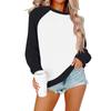 Sweaters For Women  R-neck Striped Cute Color Block Fall Winter Knitted Pullover Tops