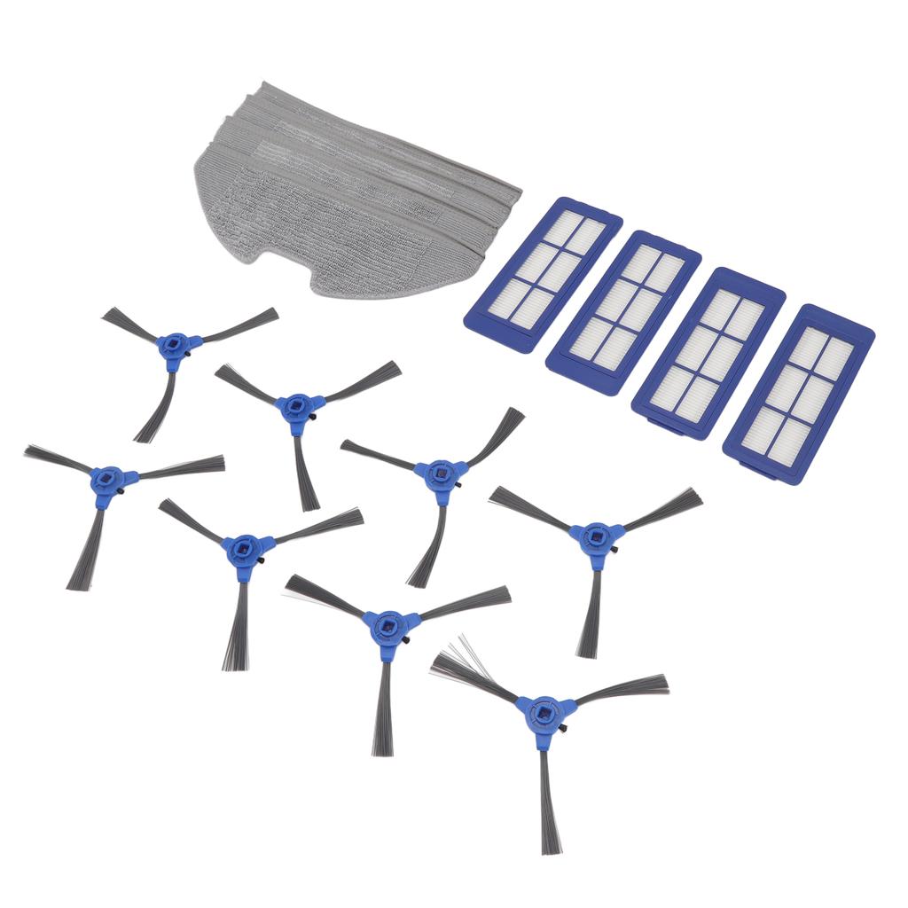 Комплект фильтров для пылесоса 4 фильтра 4 салфетки для швабры 8 боковых щеток Боковая щетка для робота-пылесоса