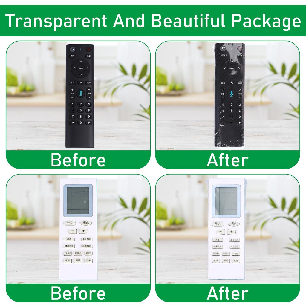 100 шт. термоусадочные пакеты для пульта дистанционного управления ПВХ термоусадочные пакеты прозрачные термостойкие пластичные высокоусадочные упаковки