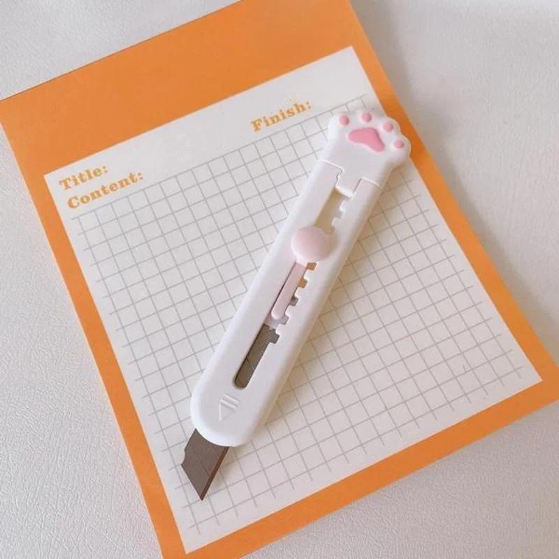 Kawaii Мини Карманный Художественный Канцелярский Нож Express Box Нож Для Бумаги Ремесленная Упаковка Заправляемое Лезвие Школьные Канцелярские Принадлежности