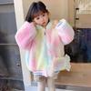 Children's Plush Coat Kids Girl's Warm Hooded Coat Cute Jacket
