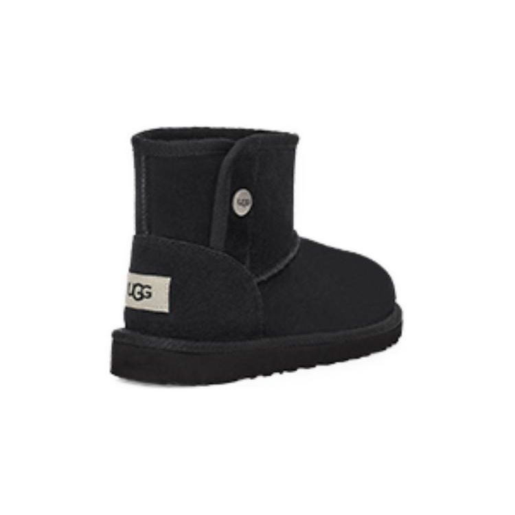 UGG Round Toe Comfortable Low Top Boots Kids Boots Black 1118890T-BLK