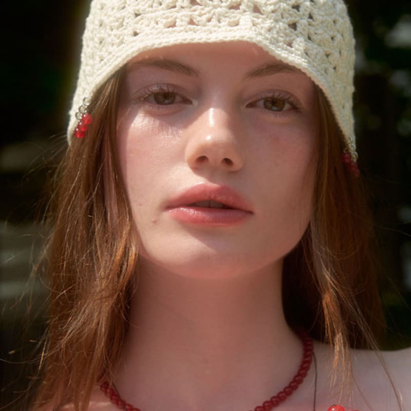 LOVE ME MONSTER Red Chalcedony Necklace 6mm (L242MNK060)