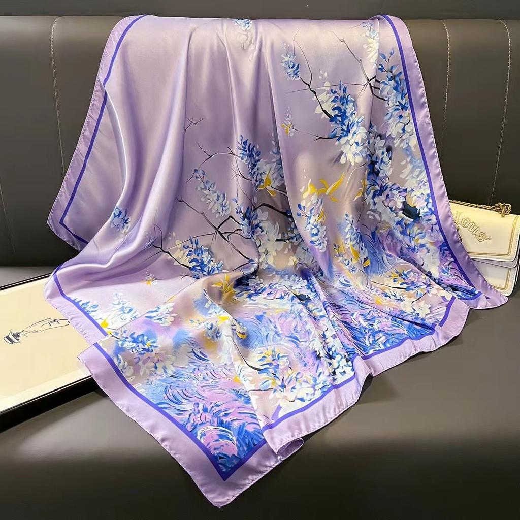 Hangzhou Silk High End Versatile Thin Scarf Shawl with Spring and Autumn Style Autumn and Winter Style Fashionable New Style