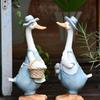 Duck Sculpture Artificial Garden Sculpture Novelty Garden Statues Patio Outdoor Decor