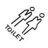 Acrylic Men Women Toilet Signs 3D WC Plaque Address Plates Wc Signage Office Buildings