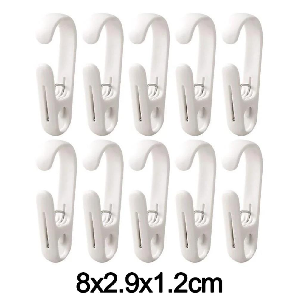10pcs Hanging Hangers with Clips Plastic Home Storage Hook Bra Hanger Bathroom Wardrobe