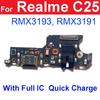 USB-плата для зарядки Realme C20 C21 C21Y C25 C25Y C25S C35 USB-разъем для зарядного устройства, разъем для гибкого кабеля, порт, детали