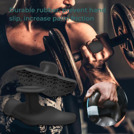 1 Pair Anti-Slip Silicone Workout Grips Men Women Hand Palm Protection Weight Lifting Dumbbell Deadlift Pull-Up Grippers Gym Training