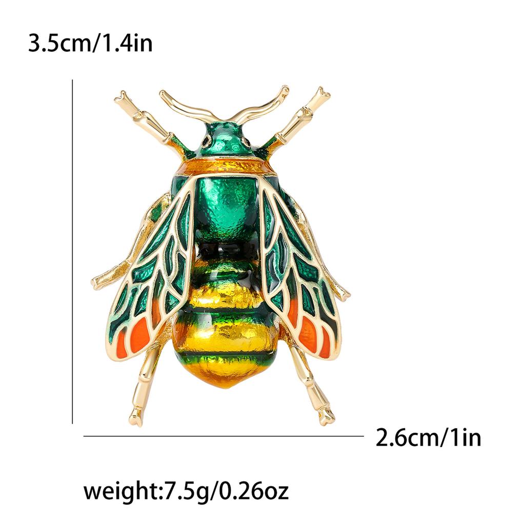 Модная брошь в виде пчелы из эмали из сплава, изысканная универсальная булавка для мужского и женского костюма, корсажа