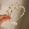 Hair Jewelry Headpiece Wedding Garland Imitated Pearl Flower Wreath Hair Headdress Bridal Headband