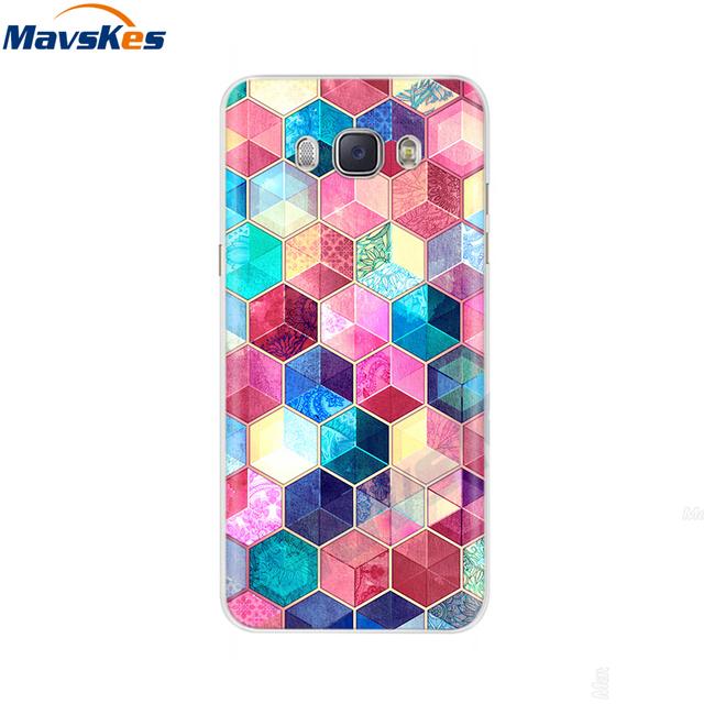 Чехол для телефона для Samsung Galaxy J7 2016, чехол J5 2016 J510f, окрашенный силиконовый чехол из ТПУ для Samsung J3, J5, J7 2016, чехол