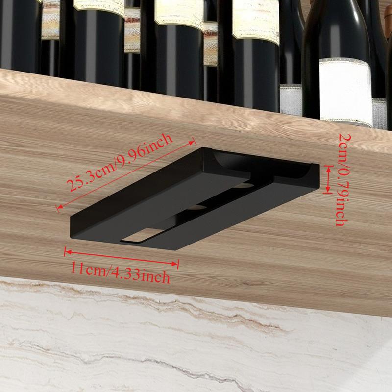 Non-drilled Bar Wine Glass Rack Cup Holder in Kitchen and Dining Room Upside-down Racks for Household Wine Glasses Organizador