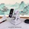 3D-печатный китайский каменный лев - Держатель для телефона, культурный орнамент, подарок