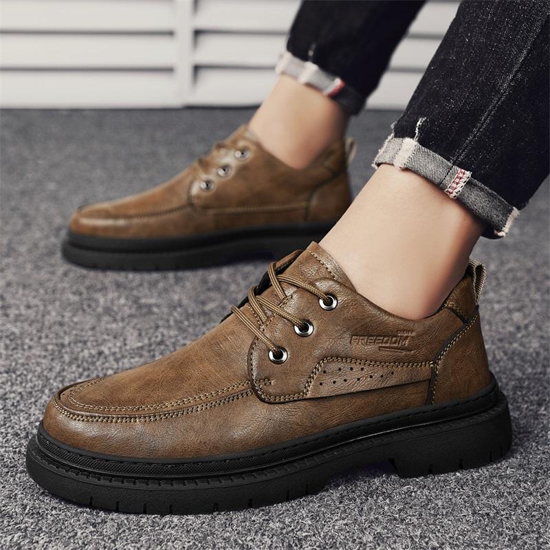 Fashion New Men Footwear Luxury Brand High Quality Oxford Shoes Men's Casual Lace Up Dress Shoes Genuine Leather Moccasins Office Shoes