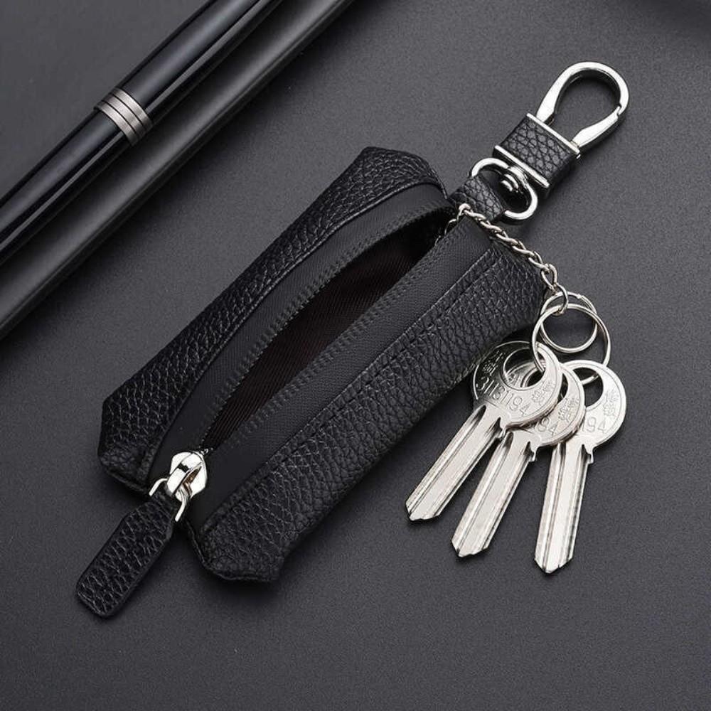 Zipper Closure Car Key Bag Luxury Mini Storage Bag Portable Keychain Holder Daily Use