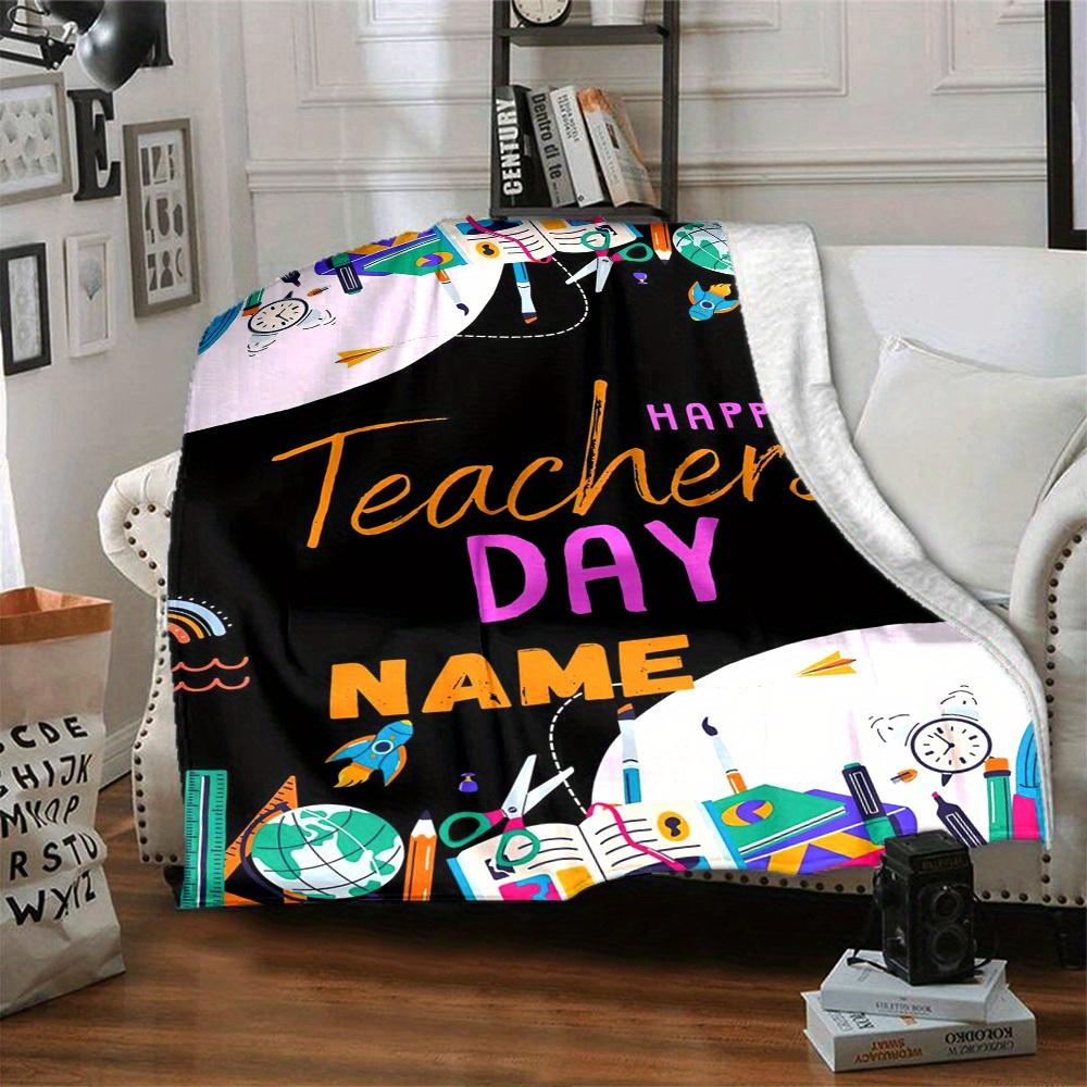 Teachers Day Home Customized Blankets Soft Cozy Lightweight Multipurpose Blanket For Picnic Sofa Office Bed Living Room Suitable As Gift For Friends