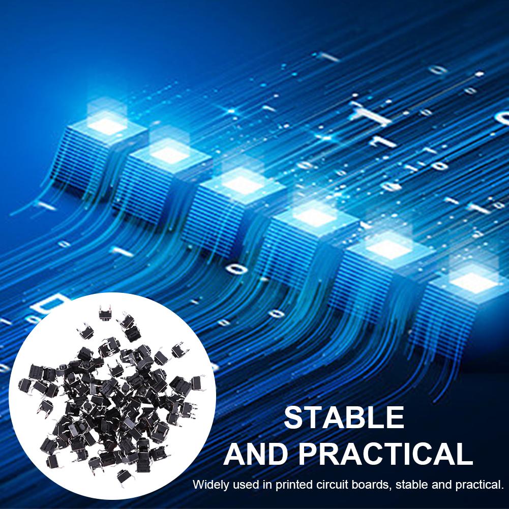 100PCS Tact Switch Push Button DIP 4 Pin Momentary Tactile Switch Button 6X6X5mm Miniature Button Electronic Components