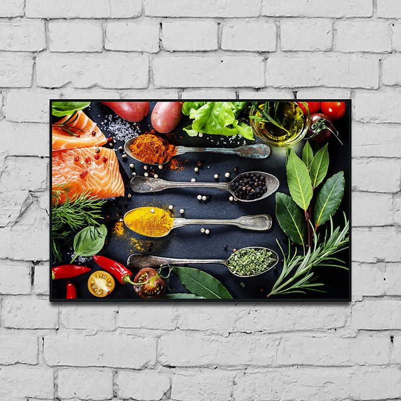 WCIC новая горизонтальная версия вкусные украшения для специй живопись художественная ткань домашний фон украшение стены подвесная картина