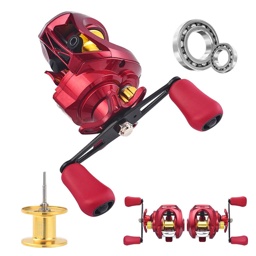 Катушка для приманки Рыболовная катушка с мелкой канавкой Катушка для приманки Finesse Катушка из алюминиевого сплава Сильный магнитный тормоз Ультралегкая морская рыбалка Пресноводная (Осталось