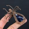 Natural Sodalite Gemstone Handmade Copper Wire Wrap Spider Pendant 2.56" N4A60