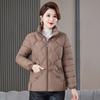 Хлопковое пальто женское короткое модное со стойкой воротником женское пуховое хлопковое пальто зимнее пальто большой размер для мамы маленькая стеганая куртка