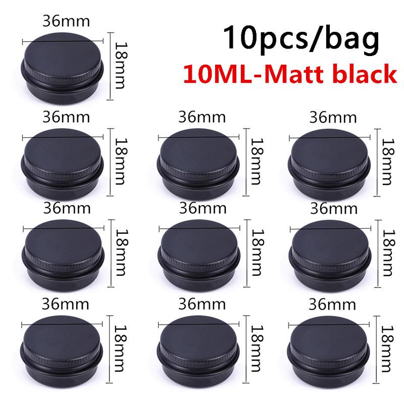 10 шт. алюминиевая жестяная банка-контейнер 5 мл/10 мл/15 мл пустая для крема бальзама для ногтей свечи косметические круглые