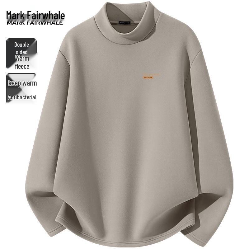 Mark Fairwhale Men's Double-Sided Brushed Fleece-Lined Thermal Long-Sleeve Base Layer T-Shirt