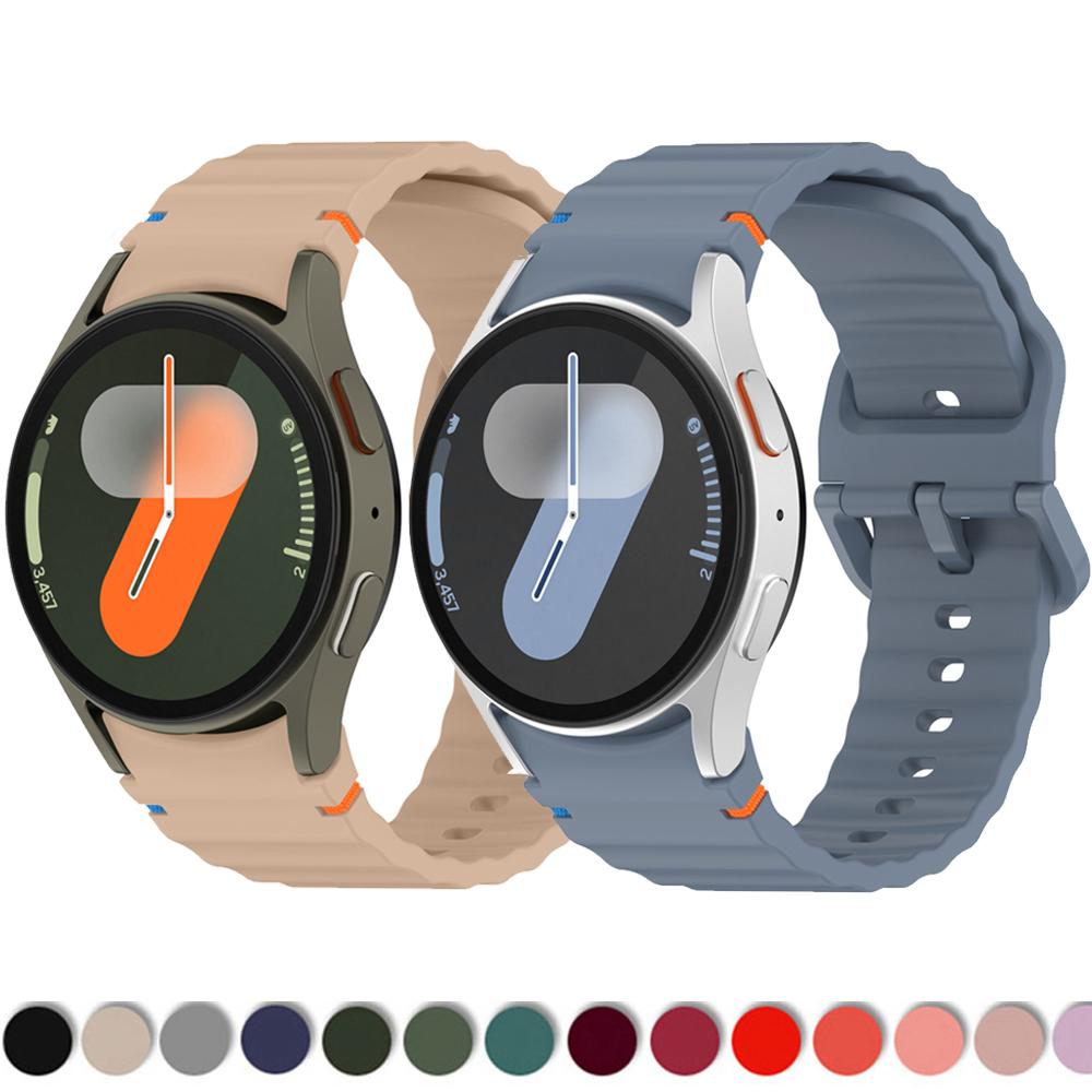 Band for Samsung Galaxy Watch 7 6 4 5 pro FE 44mm 40mm Original Silicone Bracelet correa Galaxy Watch4 6 Classic 43mm 47mm Strap