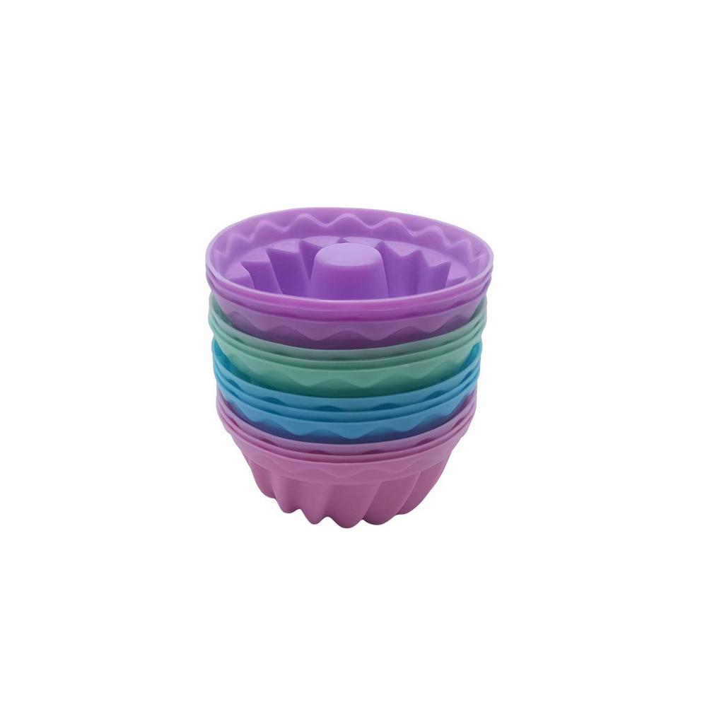 12pcs Silicone Pumpkin Muffin & Cake Cups Set for Pudding