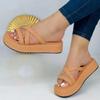 Модные женские сандалии простые однотонные с открытым носком пляжные повседневные праздничные платья на толстой подошве тапочки с открытым носком летняя распродажа женская обувь