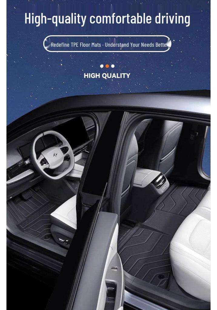 Коврики для пола Dongfeng Yipai 007: Полное покрытие водительского коврика и коврика багажника из ТПЭ