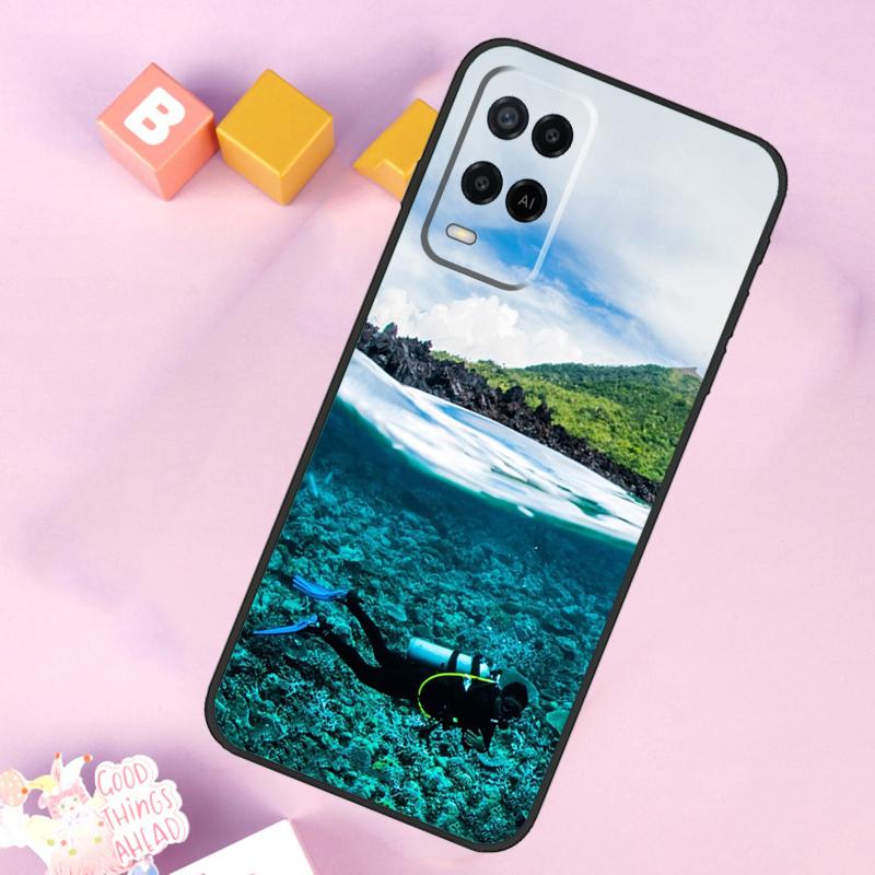 Scuba Diving Diver Case For Oppo A54 A74 A94 A40 A60 A80 A18 A38 A58 A78 A98 A96 A76 A16 A15 A17 A57 A5 A6 Pro
