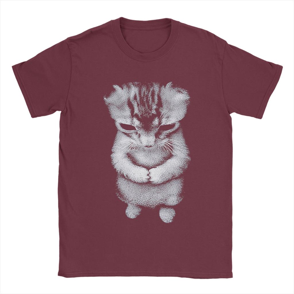 Mens TShirts Funny Cute Sad Crying Cat Meme Amazing 100 Cotton Tees Short Sleeve El Gato Munchkin Kitten Art T Shirt Clothing
