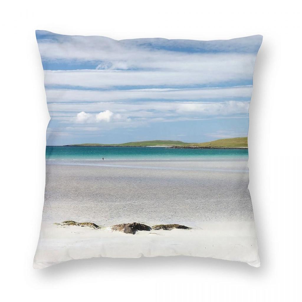 Clachan Sands North Uist Square Pillowcase Polyester Linen Velvet Printed Zip Decor Home Cushion Cover