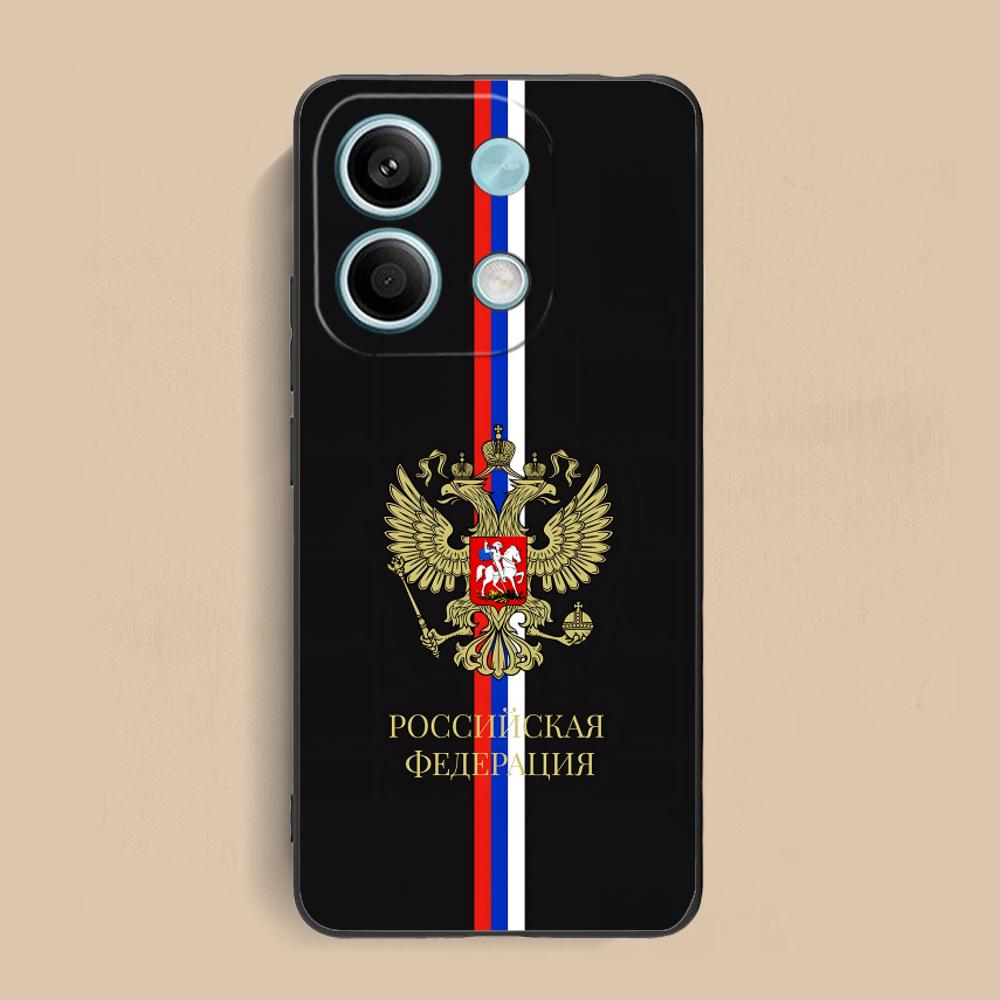 Russia Flag Matte TPU Mobile Phone Case for Xiaomi Redmi 15 14 13 12 A5 3 2 1 C Plus 4G 5G Colorful Printing Cover