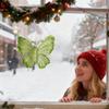 Снежинки Украшения 3D Легкие Праздничные Зеленые Блестящие Детали Подвеска Милые Рождественские Украшения для Дома Внутри Гостиной