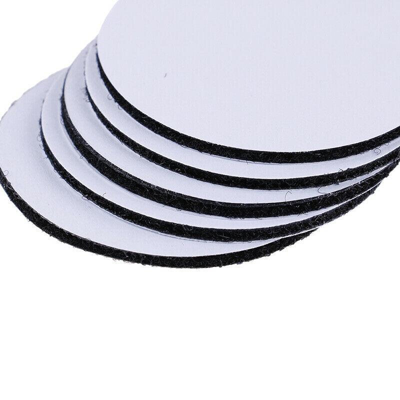 5Pcs Black White Round Non-Slip Rug Grippers Anti-Skid Stickers for Rug Mat Pad Carpet Fixing