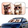 1PC Cute Cat Avatar Car SunShade Windshield Foldable Three-layer Insulation Sunshade By Suction Cup Blocks UV Rays Sun