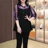 Elegant Plus Size Color Block Chiffon Blouse for Women