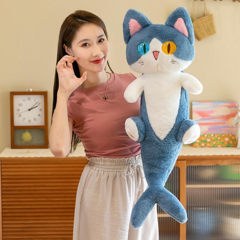 Cat Plush Shark Pillow Toy Soft Filled Doll Stuffed Animal Cozy Home Decor Gift