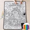 Halloween DIY Coloring Blanket for Kids - Parent-Child Activity Doodle Blanket
