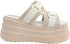 Yosuke Women's Ivory Wedge Sandals, Size 24.5cm (2710037)