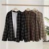 2023 Autumn Casual Vintage Plaid Shirts Fashion Women Korean Style Long Sleeve Button Up Shirt Tops Office Blusas Elegant 29399