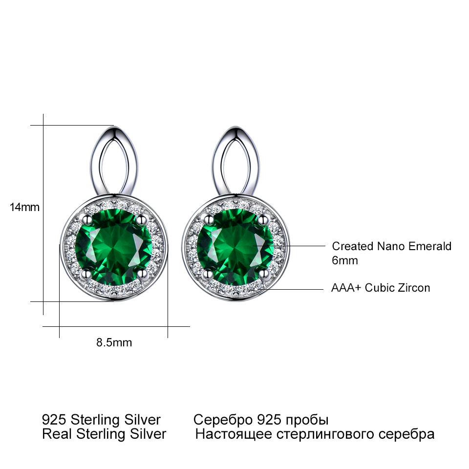 Umcho 925 Sterling Silver Jewelry Emerald Gemstone Jewelry Sets for Women