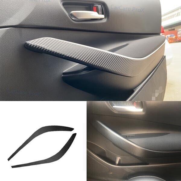 Carbon Fiber Cover Trim Sticker For Toyota Corolla 2020-22 Interior Door Armrest