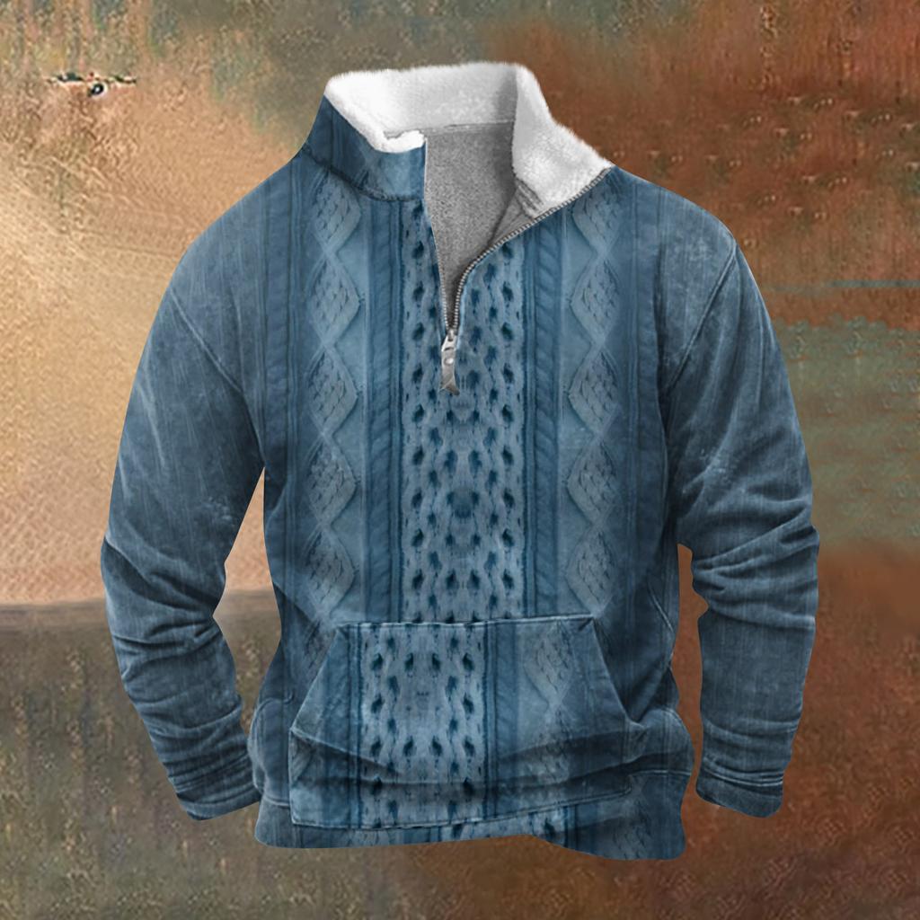 Spring And Autumn Men's Standing Collar Sweatshirt Is Outdoor Casual Sweaters Tops