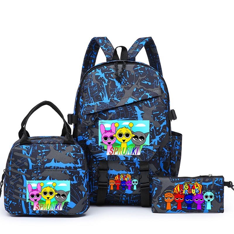 Новый рюкзак для подростков с принтом «звездное небо», набор из трех предметов, мужской и женский